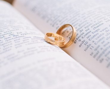 wedding rings on bible