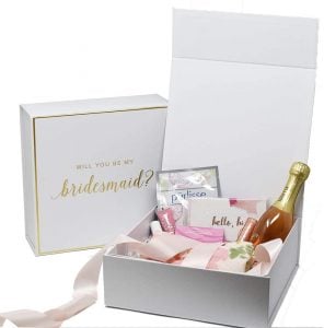 gold bridesmaid boxes