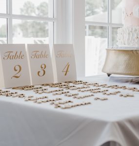 wedding table seating chart