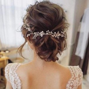 white floral crown