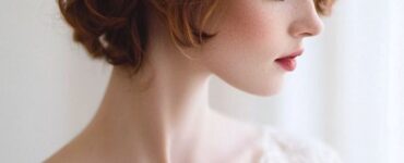 A collection of beautiful wedding hairstyles designed specifically for brides with short hair, showcasing various styles like updos, curls, and sleek looks.