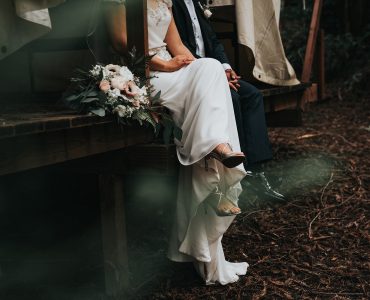 the scene from a country wedding