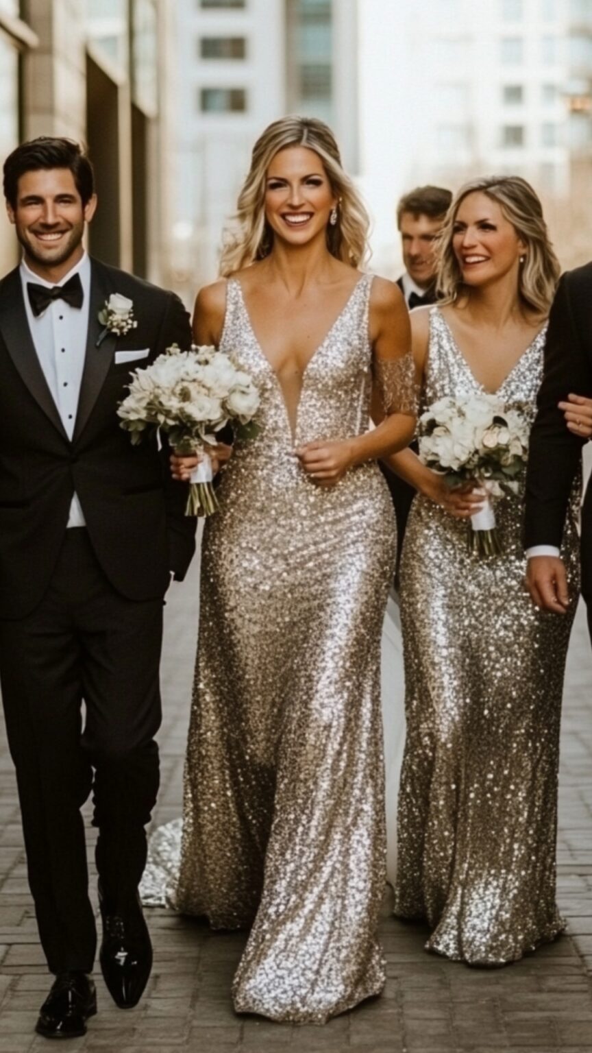 bridesmaid dresses for new years eve wedding Black And Gold New Year's Eve St. Pete Wedding | NOVA 535 - Marry Me Tampa  Bay