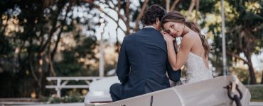 the scene from a small beach wedding