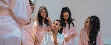 getting ready for bridal party hair and makeup