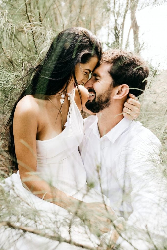 couple laughing