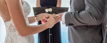 black wedding officiant dress