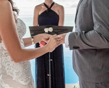 black wedding officiant dress