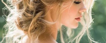 A variety of messy bridal hairstyles featuring loose curls, tousled waves, and relaxed updos, showcasing a carefree and elegant wedding day look.