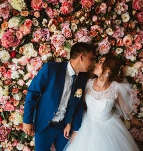 wedding flower wall