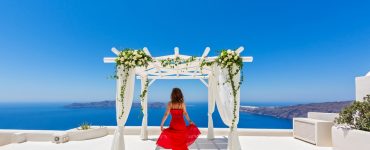 red dress at wedding