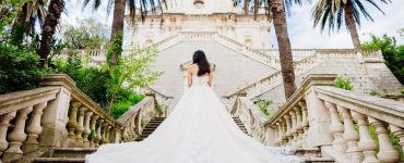 bride at castle wedding venue