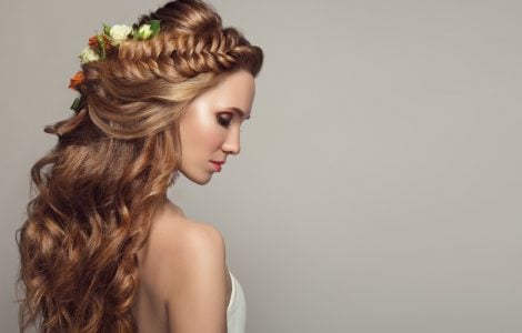 half up wedding hairstyle