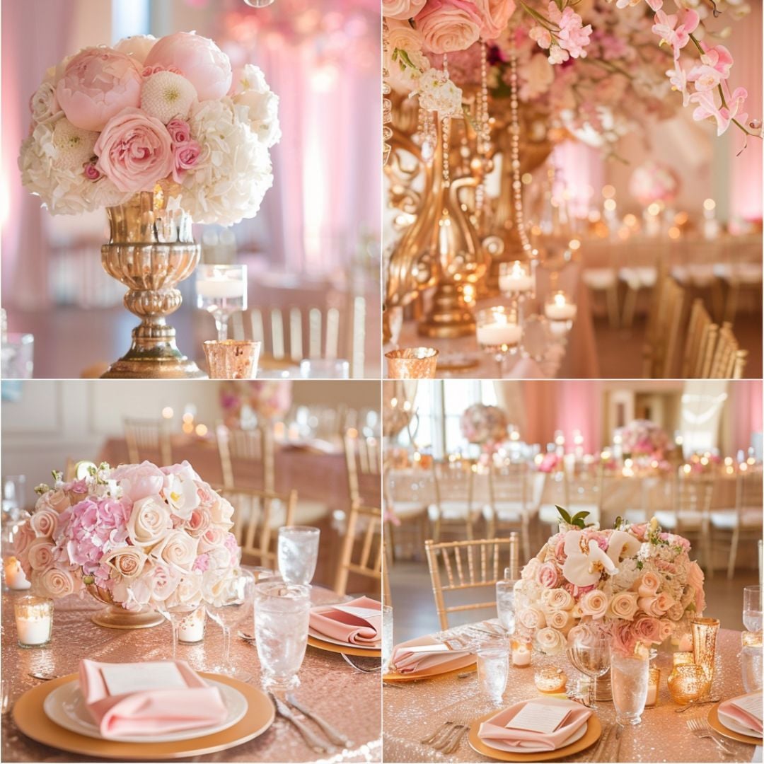 10 Creative Pink and Gold Wedding Decor Ideas - Yeah Weddings