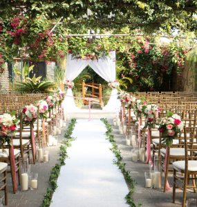 aisle and wedding venue