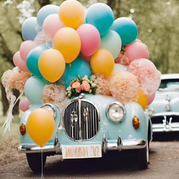 Elegant Wedding Car Balloon Decoration Ideas for Your Big Day