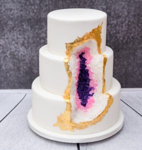 geode wedding cake