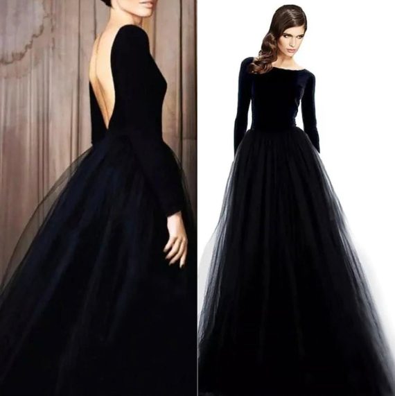 black prom dress with red A-line Deep V-veck Cheap Long Dresses Online,12949 Size:M / N8-10 Wedding party dresses Tommy Hilfiger Women's Tiered