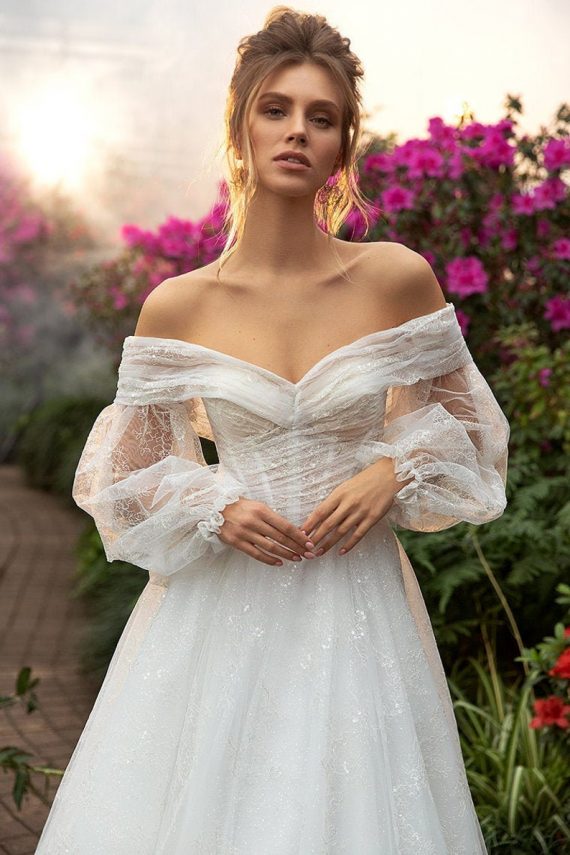White Wedding Dresses,Off the Shoulder Wedding Dress,Boho Bridal  Dress,Beach Bridal Dress,WD00162