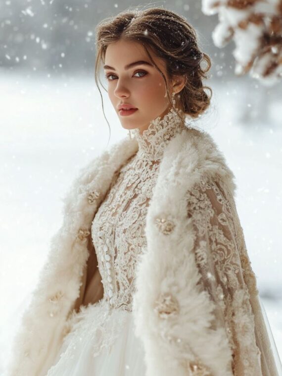 20 Magical Winter Wedding Dresses You’ll Love - Yeah Weddings