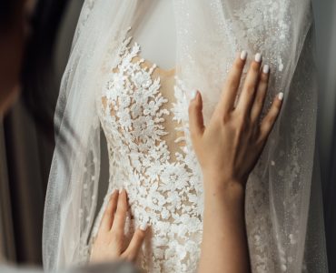 bridal gown on mannequin