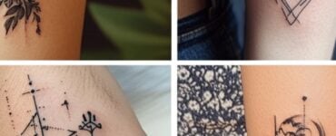 A collage of different couple tattoo placements, showcasing a variety of meaningful designs.