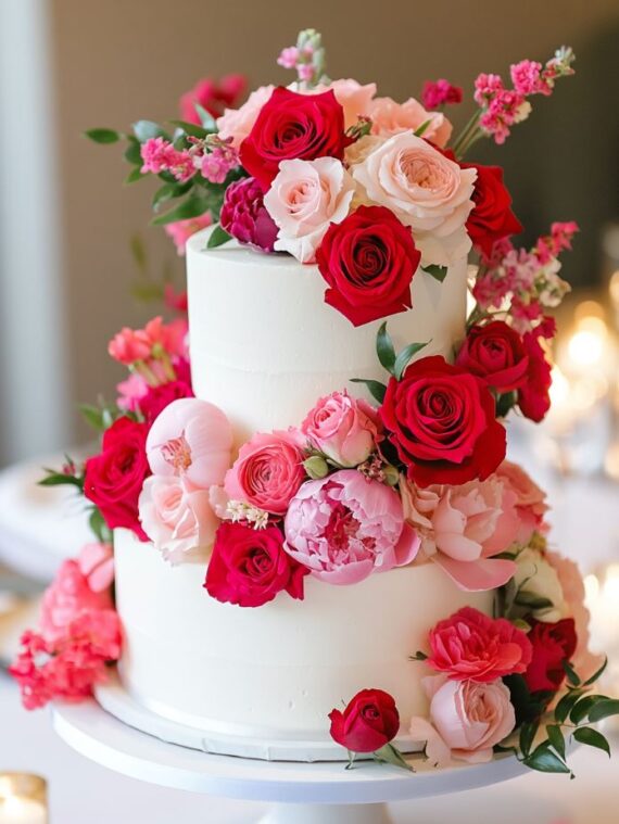 Chic Floral Small Wedding Cakes: Top Tips &amp; Inspo to Wow - Yeah Weddings