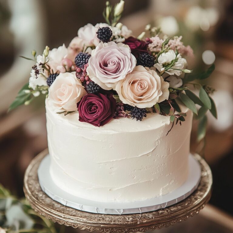 Chic Floral Small Wedding Cakes: Top Tips &amp; Inspo to Wow - Yeah Weddings