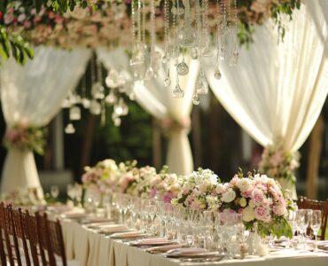 An overview of garden wedding decorations that harmonize with the outdoor setting, creating a magical and romantic ambiance for the special day.