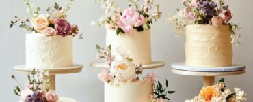 An array of modern small wedding cakes that showcase diverse styles, from minimalist to bold designs, reflecting the unique personality and taste of each couple, bringing a contemporary and memorable touch to any wedding celebration.