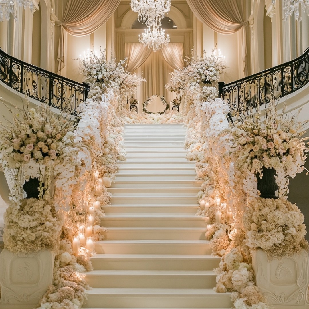 Staircase Decor For Wedding