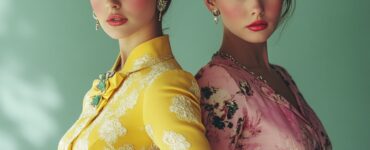 A variety of vintage wedding guest attire options, from Victorian lace dresses to bold 1960s patterns, showcasing timeless fashion elements for a memorable celebration.