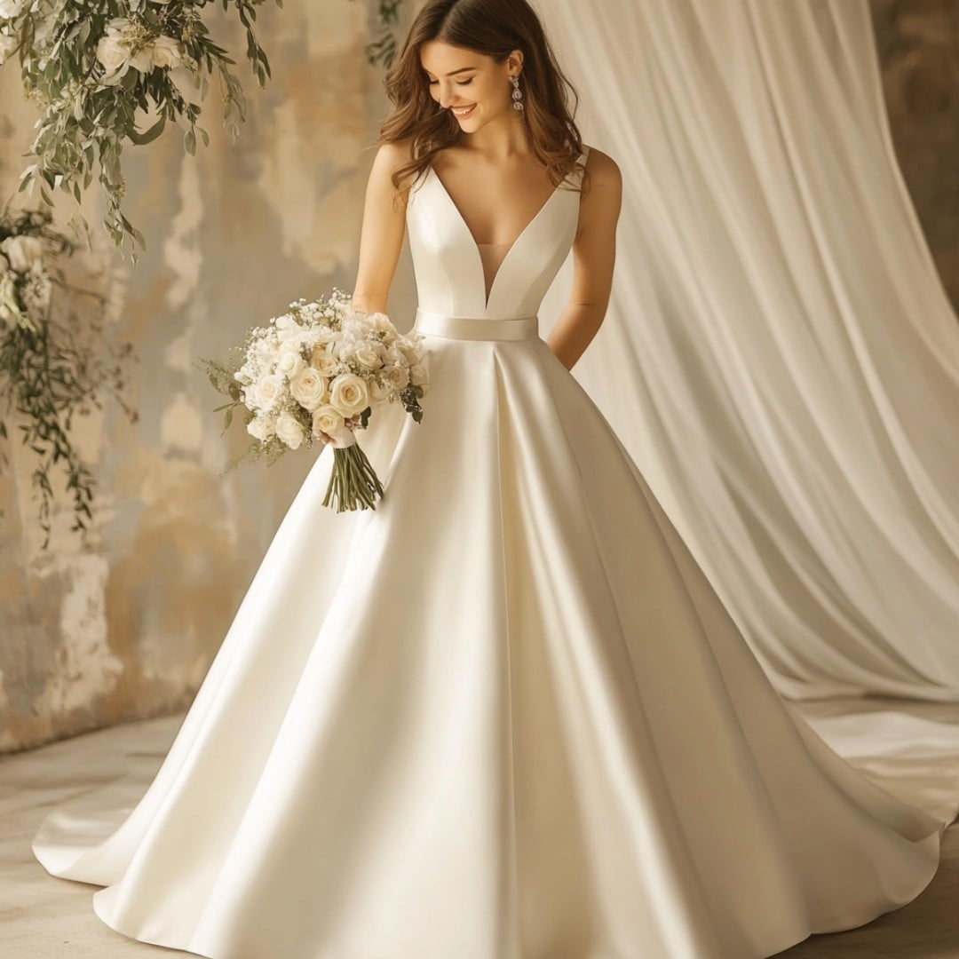 A-Line Satin Wedding Dresses: Tips & Ideas for Your Dream Gown - Yeah ...