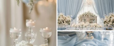 Incorporating baby blue into your wedding theme adds elegance and serenity, creating a timeless and romantic atmosphere with versatile décor and fashion elements.