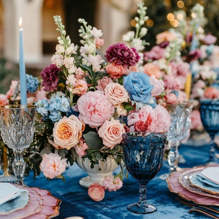 Embrace blue and pink wedding colors to craft an unforgettable celebration that reflects your love story and resonates with your guests.
