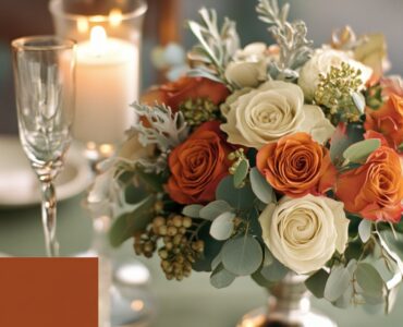 Burnt orange and sage green wedding colors offer a versatile, elegant palette that enhances any venue's natural beauty, creating a warm and inviting atmosphere.