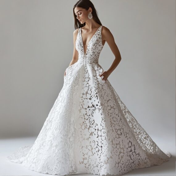 Lace Wedding Dress With Contemporary Style Bridal