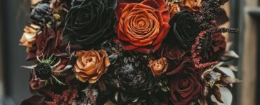 A selection of Halloween wedding bouquets showcasing gothic elegance, rustic charm, and mystical allure, perfect for adding a touch of spooky romance to your special day.