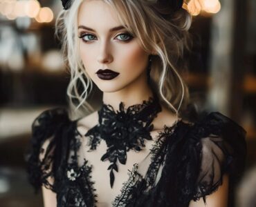 Stylish Halloween wedding guest outfits featuring Gothic elegance, vintage noir, ghostly glam, and other dark, elegant themes for a standout look.
