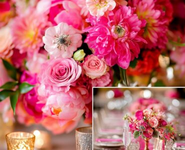 Incorporating hot pink into your wedding creates a joyful and unforgettable celebration, blending vibrant hues with soft tones and metallics for a cohesive and elegant look.