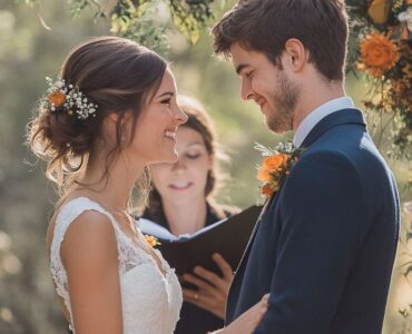 A beautiful September wedding ceremony with scenic autumn landscapes, perfect for exchanging vows in a natural and romantic setting.