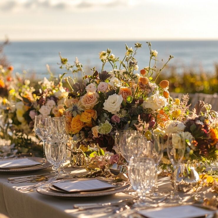 An overview of planning a September wedding that blends summer and fall elements, showcasing ideas for garden and beachfront venues with autumn touches.