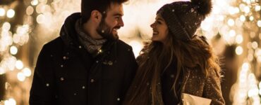 A heartfelt Christmas proposal celebrating love and the festive spirit, whether through a snowy walk or dazzling light display, creating a magical and unforgettable moment.