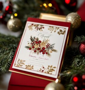 Christmas wedding invitations set the tone for your celebration, featuring festive elements and creative designs that capture the magic of the season and excite guests for your big day.
