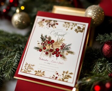 Christmas wedding invitations set the tone for your celebration, featuring festive elements and creative designs that capture the magic of the season and excite guests for your big day.