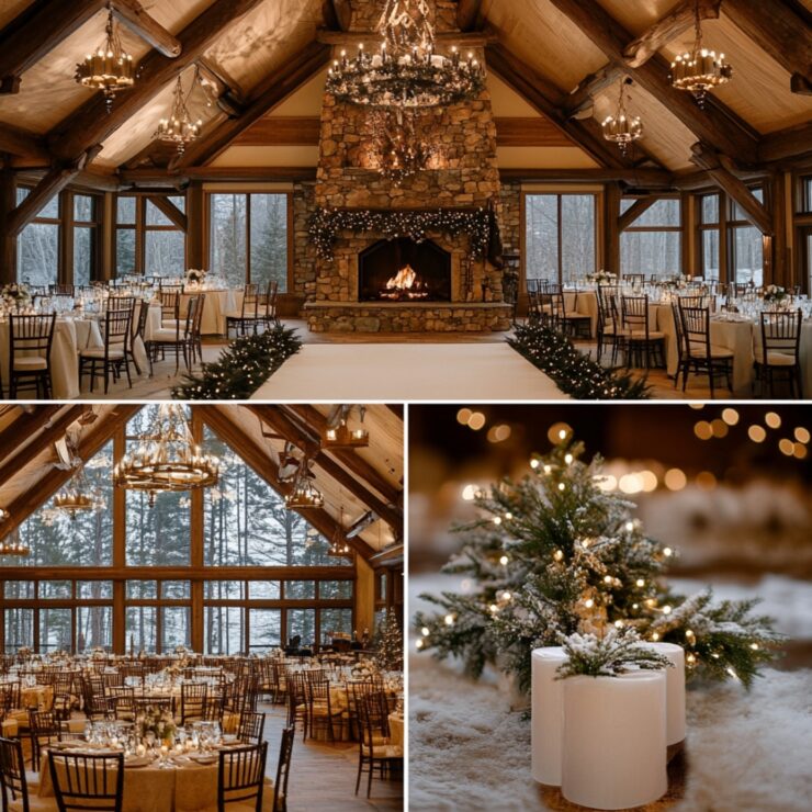 December wedding venues, from grand ballrooms to cozy lodges, offering festive winter atmospheres that create unforgettable memories filled with warmth and romance.
