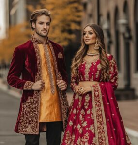 Diverse engagement season outfits, showcasing a variety of styles and colors, encouraging comfort and confidence for this special time.