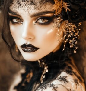 An inspiring summary highlighting various Halloween wedding bridal makeup ideas, encouraging brides to embrace creativity and showcase their unique style on their special day.