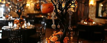 A whimsical Halloween wedding reception showcasing spooky centerpieces, engaging guest activities, and personalized decor that creates lasting memories of love and fun.