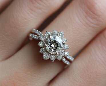 Elegant collection of New Year’s wedding rings showcasing styles from vintage-inspired gems to sleek, modern bands symbolizing love and celebration.